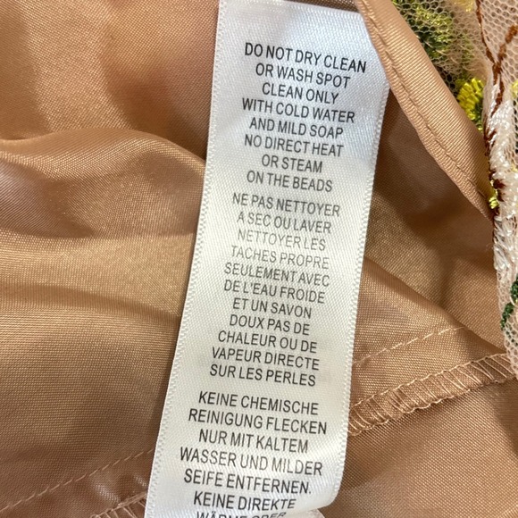 Adrianna Papell Maxi Dress Floral Embroidered Overlay Gown Spring Prom Sz 10 - Picture 10 of 16